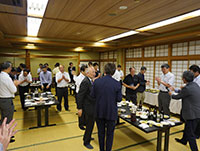 第128回月例研修会『地域発のスタートアップが目指す、宇宙産業における新事業創出の取り組み』:懇親会の様子1